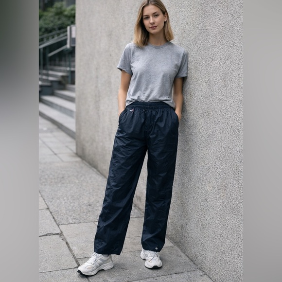 Tommy Hilfiger Pants - Tommy Hilfiger Vintage 90s Snap Windbreaker Pants Navy Blue Small Y2K